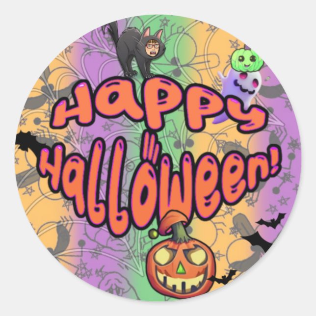Have a ghoul day classic round sticker (Front)