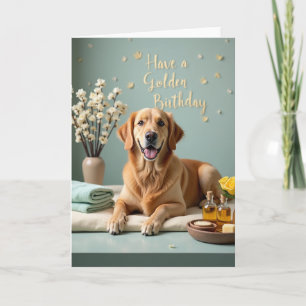 Have A Golden Birthday Floral Card