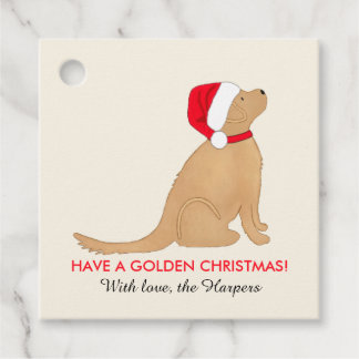 Have a Golden Christmas Customized Flat Card Favour Tags