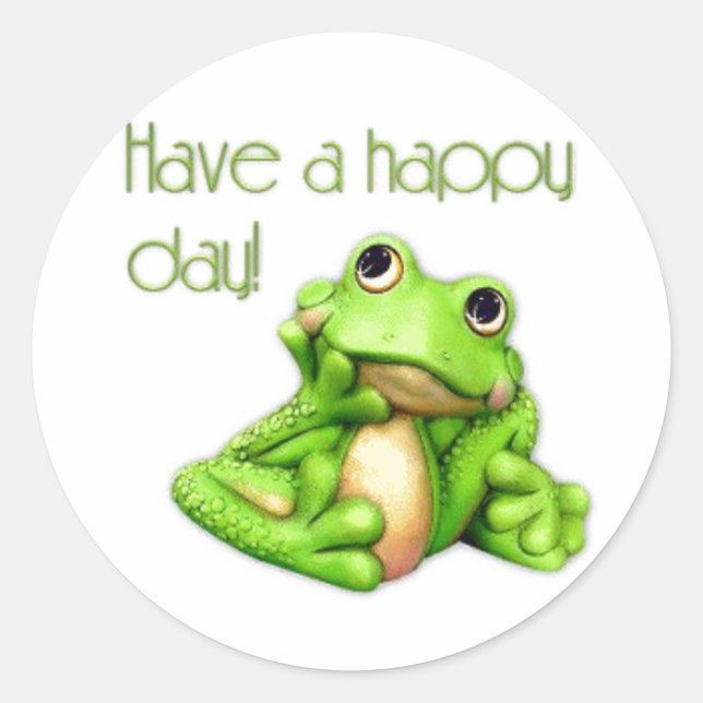 HAVE A GOOD DAY! CLASSIC ROUND STICKER (Front)