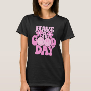 Have A Good Day Pink Smile Face Preppy Aesthetic T T-Shirt