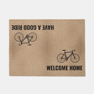 Have a Good Ride & Welcome Home   Cyclist Welcome Doormat