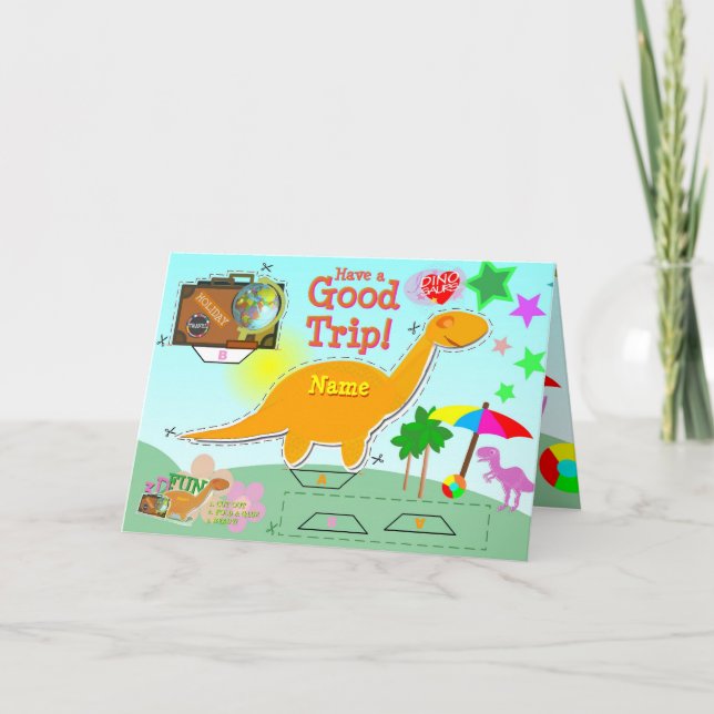 Have a Good Trip Dinosaur Card (Front)