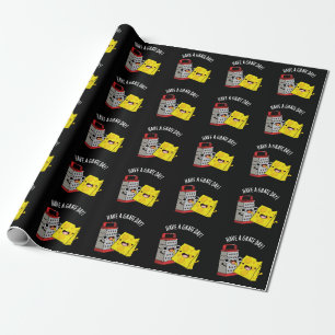 Have A Grate Day Funny Cheese Pun Dark BG Wrapping Paper