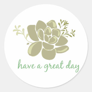 Have A Great Day Classic Round Sticker
