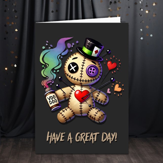 Have a Great Day Voodoo Doll Greeting Card (Creator Uploaded)