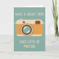 Have a Great Trip Bon Voyage Camera Greeting Card