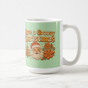 Have a Groovy Christmas Retro Santa T-Shirt Coffee Mug