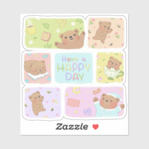 Have A Happy Day: Cute Teddy Bear Illustration