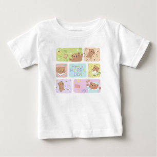 Have A Happy Day: Cute Teddy Bear Illustration Baby T-Shirt
