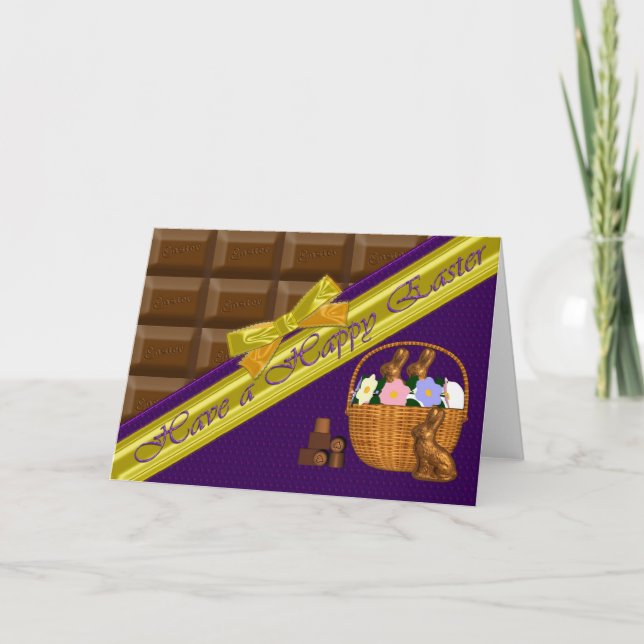 Have a happy easter blank easter card chocolate (Front)
