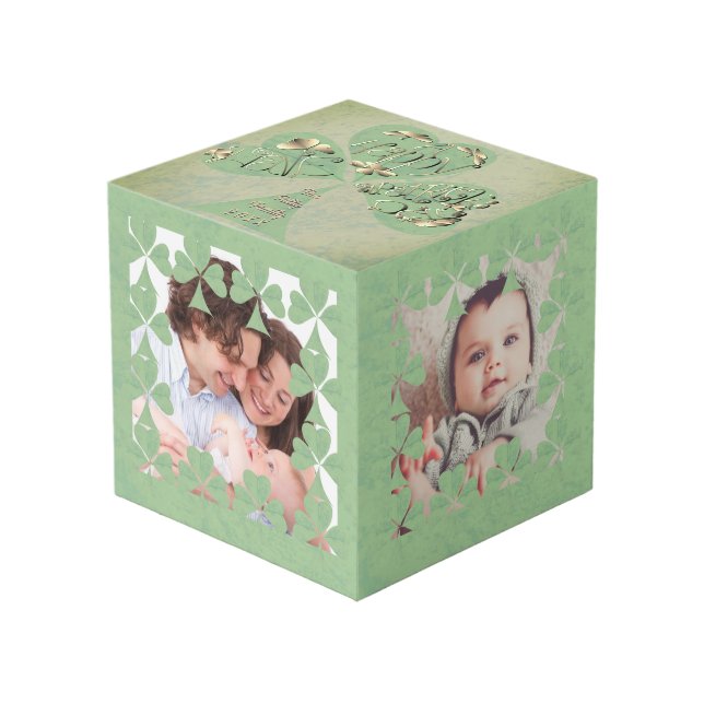 "Have a Happy St. Patrick's Day" Shamrock Frame (Front Angled)