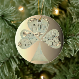 "Have a Happy St. Patrick's" Hand Written Ceramic Ornament