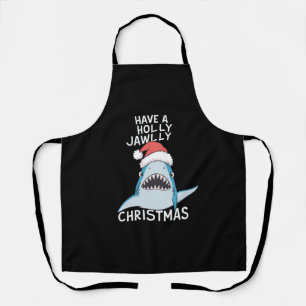 Have A Holly Jawly Christmas Movie Sarcastic Jaws  Apron