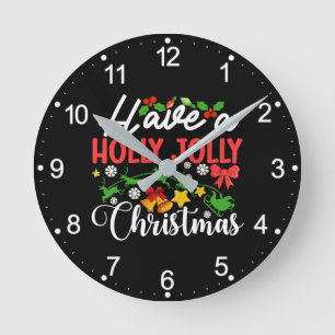 Have A Holly Jolly Christmas-86096 Round Clock