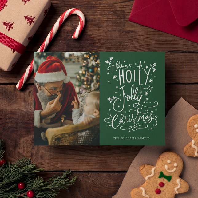 HAVE A HOLLY JOLLY CHRISTMAS | Add Your Photo Holiday Card (Creator Uploaded)