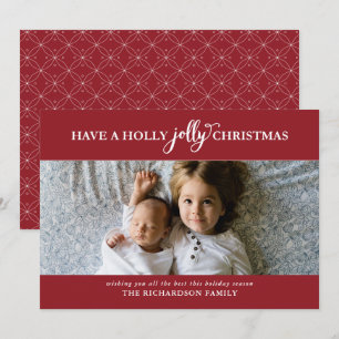HAVE A HOLLY JOLLY CHRISTMAS FLAT PHOTO HOLIDAY CARD