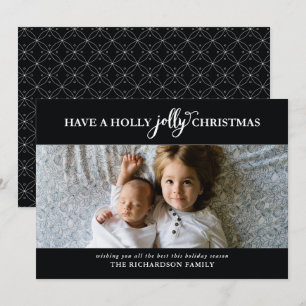 HAVE A HOLLY JOLLY CHRISTMAS FLAT PHOTO HOLIDAY CARD