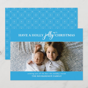 HAVE A HOLLY JOLLY CHRISTMAS FLAT PHOTO HOLIDAY CARD