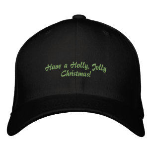 Have a Holly, Jolly Christmas! Front - X-mas Back Embroidered Hat