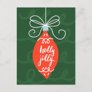 Have A Holly Jolly Christmas Holiday Postcard