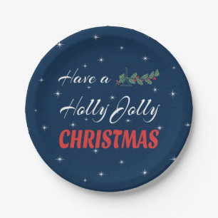 Have a Holly Jolly Christmas Paper Plate