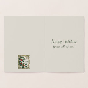 Have A Holly Jolly Christmas Vintage Vibe Foil Card