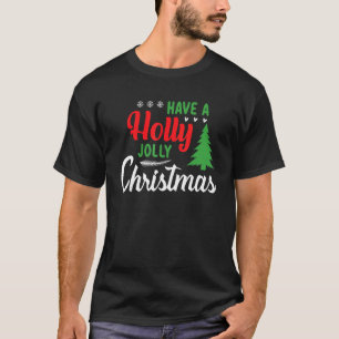 Have a Holly Joy Christmas Santa Hat Xmas PJ costu T-Shirt