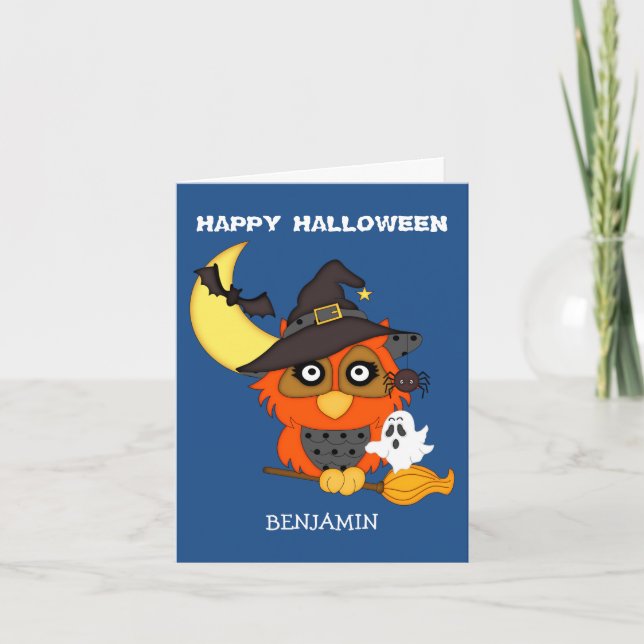 Have a Hoot Owl Kids Halloween Card (Front)