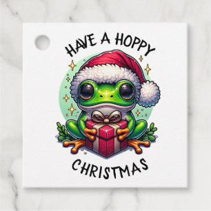 Have a Hoppy Christmas Frog Pun Favour Tags