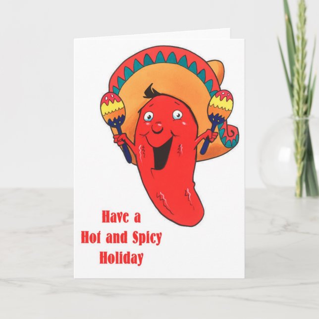Have a Hot and Spicy Holiday Christmas Card (Front)