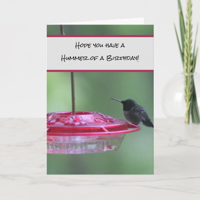 Have a Hummingbird Birthday Card (Front)