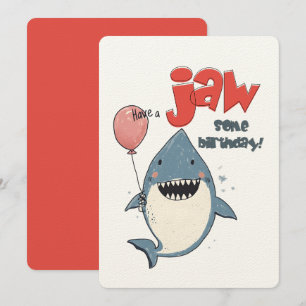 Have a JAWSOME Birthday! A Fin-tastic Celebration Invitation