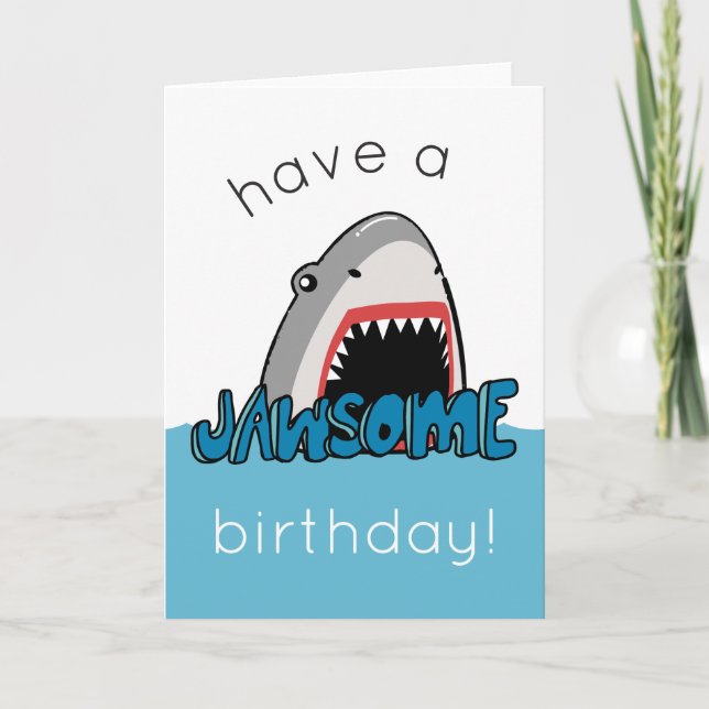 Have A Jawsome Birthday Funny Card (Front)