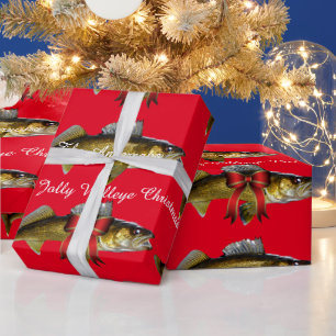 "Have a Jolly Walleye Christmas"  Wrapping Paper