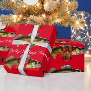 "Have a Jolly Walleye Christmas"  Wrapping Paper