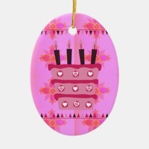 Have a Lovely Blessed Wonderful  Happy Birthday Ceramic Tree Decoration