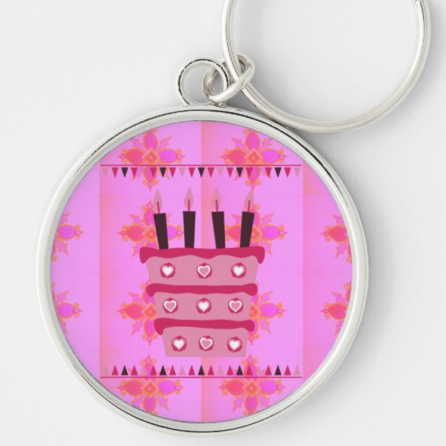 Have a Lovely Happy Birthday Key Ring (Front)