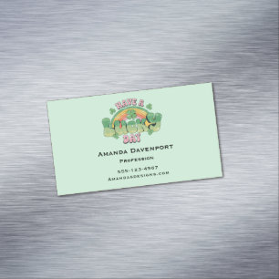 Have a Lucky Day Retro St. Patrick's Day Magnetic Business Card