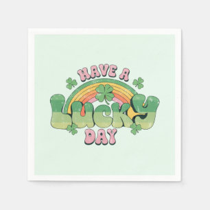 Have a Lucky Day Retro St. Patrick's Day Napkin