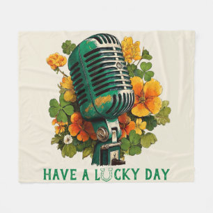 Have a Lucky Day – St. Patrick’s Music Art Fleece Blanket