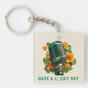Have a Lucky Day – St. Patrick’s Music Art Key Ring