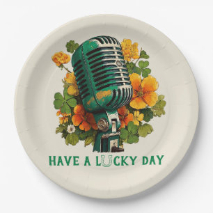 Have a Lucky Day – St. Patrick’s Music Art Paper Plate