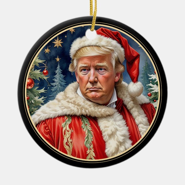 Have a Maganificent Christmas Trump MAGA Ceramic Ornament (Front)