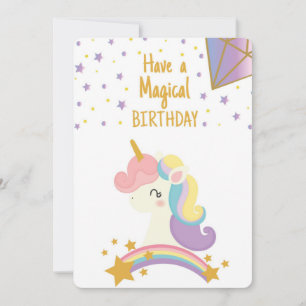 Have a Magical Birthday Unicorn Holiday Card