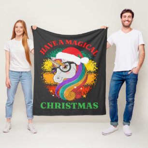 have a magical christmas fleece blanket