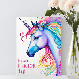Have a Magical Day Whimsical Unicorn Postcard