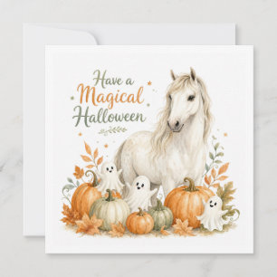 Have a Magical Halloween Horse and Ghost