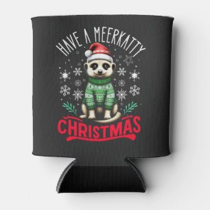 Have a Meerkatty Christmas Ugly Christmas Sweater  Can Cooler