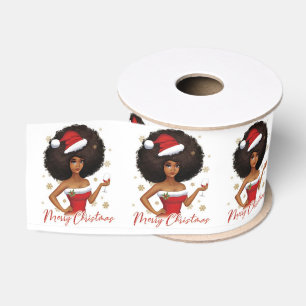 have a melanin christmas black mrs santa claus grosgrain ribbon